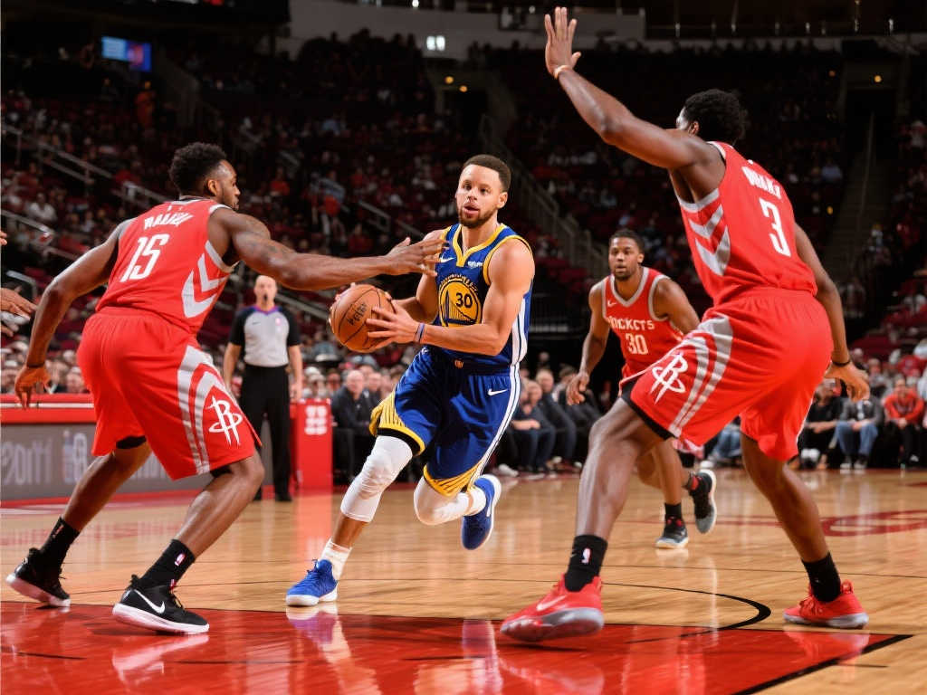 37岁库里逆境爆发！火箭夹击+手臂受伤难阻英雄之夜